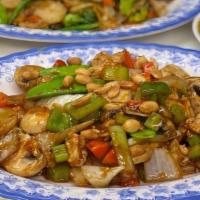 Kung Pao Chicken · Spicy. Stir-fried chicken and vegetables with the perfect combination of salty, sweet and sp...