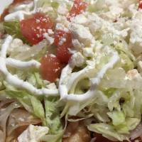 Flautas · Four rolled corn-fried tortillas, mashed potatoes, refried beans, beef tips, or shredded chi...