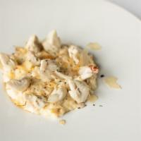 Small Crab Risotto · Arborio rice, white wine, cream, parmesan & gruyere cheeses, lump jumbo crab, serves one-two.