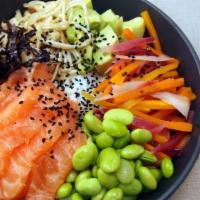 Large (3 Scoops Protein) · poke bowl is a Hawwani sushi style, so the items will be cold. It will have raw fish but als...