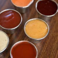Extra Sauces · BBQ, SWEET-N-SOUR, HONEY MUSTARD, HOT, RANCH OR CREAMY HOT