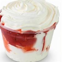 Strawberry Shortcake · A 16 OUNCE SERVING. MADE WITH OUR BUTTERMILK BISCUIT TOPPED WITH SLICED STRAWBERRIES AND WHI...