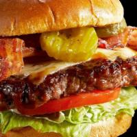 Dave'S Favorite Burger · House Favorites. Served with choice of 1 side (60-640 Cal) and spicy Hell-Fire Pickles. 1100...