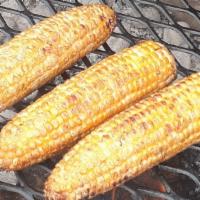 Roasted Corn · Roasted corn with salt and butter.