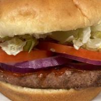 #1 American Burger · (Mayo, Lettuce, Tomato, Ketchup, Red Onion)