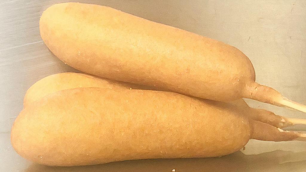 Corn Dog · A tasty hot dog dipped in a sweet corn meal batter and fried to perfection.