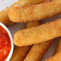 Cheese Sticks (6) · Real mozzarella cheese in perfectly seasoned breading is made to perfection.