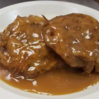 Beef Egg Foo Young · Served with steamed rice.