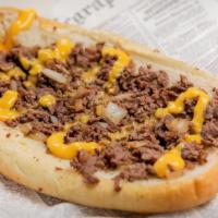 Cheesesteak* · grilled onion, choice of meat, choice of cheese