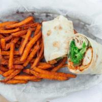 Buffalo Chicken Wrap · Breaded chicken breast sautéed in our hot sauce with lettuce, and your choice of bleu cheese...