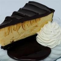 Gluten Free Peanut Butter Pie · gluten free brownie crust, dark chocolate ganache