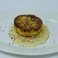Chesapeake Crab Cake · with coleslaw and remoulade
