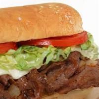 Pepper Steak & Cheese (S) · Steak, Cheese, Green Peppers, Onions, Lettuce, Tomatoes, Tubby's Famous dressing
