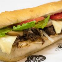 Mushroom Steak & Cheese Sub · Made with mushrooms, fresh bread, USDA grade A meats, cheese, onions, lettuce, tomatoes, and...