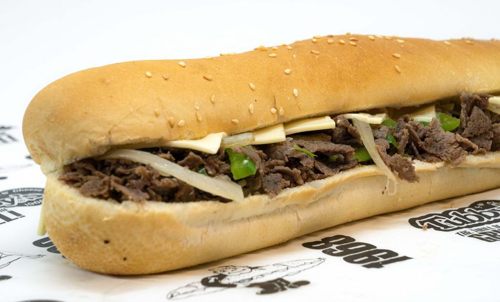 Philly Cheesesteak (S) · Steak, Cheese, Green Peppers, Onions