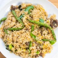 Basil Fried Rice · Rice, peapods, bell pepper, fresh basil and egg.