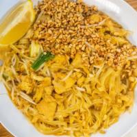 Pad Thai Plate · Gluten-free. Top item. Rice noodle, bean sprout, green onion, egg, tamarind sauce with raw b...