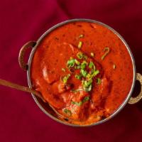 Chicken Tikka Masala · Boneless chicken breast cooked in tomato and butter sauce.