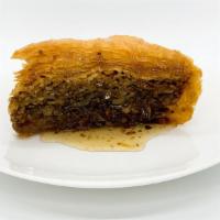Baklava · Layers of filo, walnuts, honey and spices