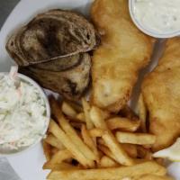 Friday Only Fish Fry 2 Fillets  · Two fresh hand battered Icelandic cod fillets. Served choice of potato-cakes, french fries o...