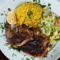 Greek Chicken · Half of the chicken marinated in our signature marinade, then grilled with onions, tomatoes ...