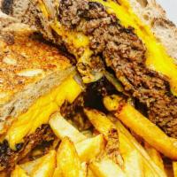 Patty Melt · 1/2 lb patty, sautéed grilled onions American cheese, marble rye.