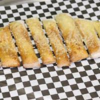 Bread Sticks · Garlic Butter, Parmesan Cheese. Cut into 8 Sticks
