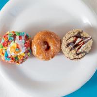 Kid Pack Of Mini Donuts · 3 mini donuts. Choose up to three different donuts.