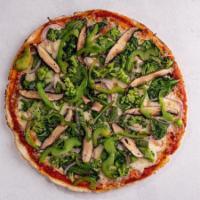 Veggie Lovers Pizza · Mozzarella, Marinara, Baby Spinach, Broccoli, Portobello Mushrooms, Red Onions, Green Peppers