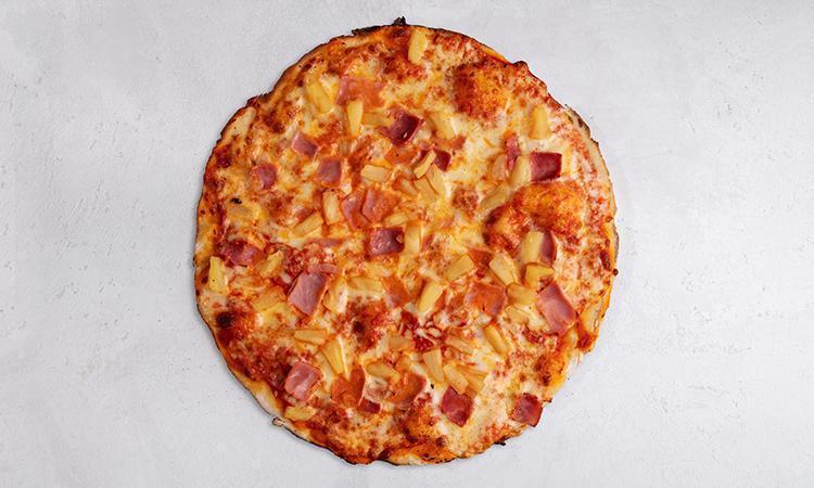 Hawaiian Pizza · Mozzarella, Marinara, Diced Pineapple, Ham