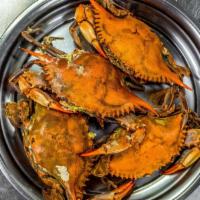 Blue Crab (Seasonal) (1/2 Lb)蓝蟹半磅Cangrejo Azul(1/2Lb) · 1/2 LB has two whole softshell crabs, come with 1 corns&2 potatoes.