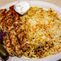 Chicken Kufta Kabab · 3 skewers of Rayan special recipe of ground chicken breast mixed with parsley, garlic, and a...