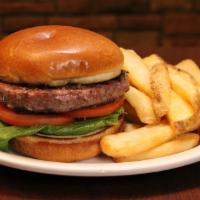 Steak Burger · The original, juicy, char-grilled steak burger served with lettuce and tomato.