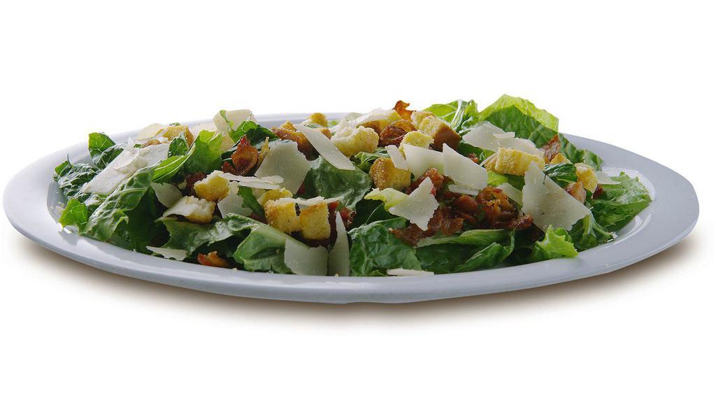 Caesar (Large) · Romaine lettuce, bacon, pecorino Romano cheese, our caesar dressing and croutons.