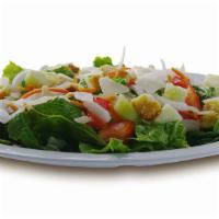 House (Small) · Romaine lettuce, carrots, roma tomatoes, sweet onions, provolone cheese, our house Italian o...