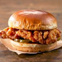 Byo Crispy Chicken Sandwich · Build your own crispy chicken sandwich with your choice of add-ons.
Served with choice of 1 ...