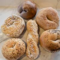 Half Dozen Value Pack · 6 Bagels and 1 Tub of  8 oz Cream Cheese.