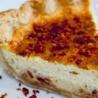 Slice Of Quiche Lorraine · savory custard, swiss, gruyere, parmesan, bacon