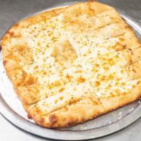 Royal Cheese Bread · Freshly baked pizza dough with premium mozzarella, topped with butter, garlic and parmesan.