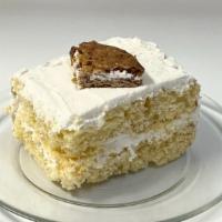 Oatmeal Cream Pie Cake · Oatmeal cake layered with delicious cream iced in vanilla buttercream garnished with oatmeal...