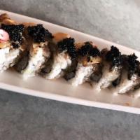 Black Dragon (8Pc) · Cucumber, avocado, shrimp tempura outside eel, eel sauce, spicy mayo, black tobiko.