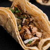 Chicken Taco · Cilantro, onion, lime