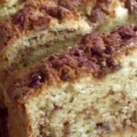 Coffee Cake · Sour cream coffee cake filled with brown sugar and pecans.