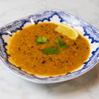 Merjee Soup · Vegan. Gluten-Free. Turkish red lentil soup. Refreshing and healthy.