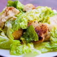 Full Caesar Salad · Hearts of romaine tossed in our caesar dressing and topped with croutons and parmesan cheese...