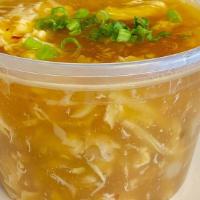 Hot & Sour 16 Oz. · Chicken, eggs, bamboo shoots, and green onions. (Mild Spice)
