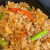 Sweet Chili - Fried Rice · Eggs, green peppers, carrots, white and green onion in a thai sweet chili sauce. (Mild Spice)