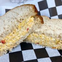 Big Pim · Our house Jalapeno Pimento Cheese on wheat bread.