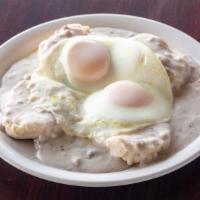 Biscuits & Gravy · 1 Buttermilk biscuit covered with southern style sausage gravy
