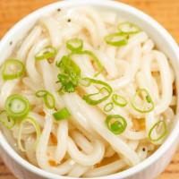 Garlic Noodles · Udon noodles, garlic butter, scallions, crispy garlic.
